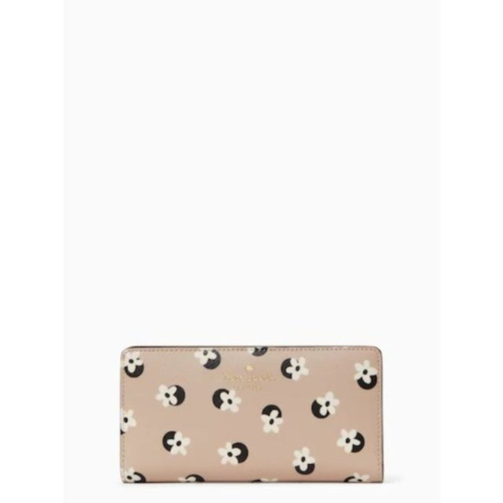 SOLD - NWT Kate Spade Jana Large Slim Bifold Wallet - Floral - Picture 7 of 8